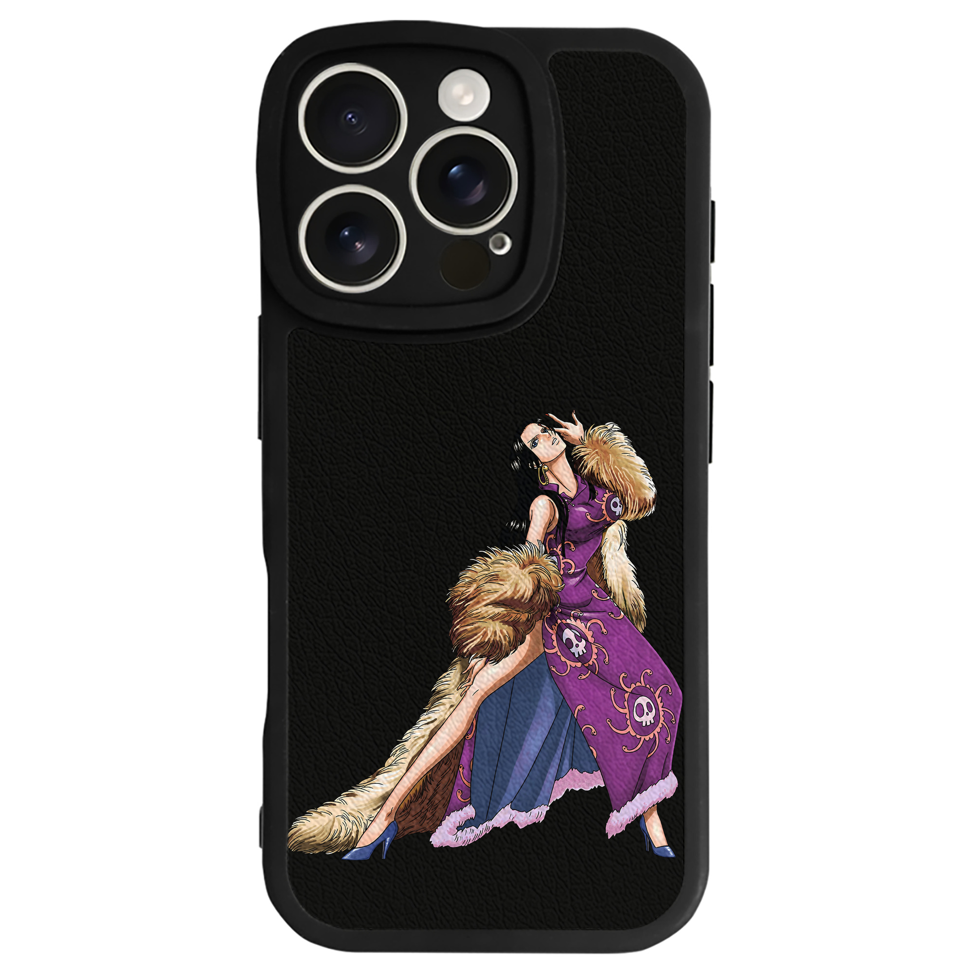 （画像用） ワンピース ボア・ハンコック ONE PIECE Boa·Hancock 【iPhone 16シリーズ対応】シリコンスマホケース（レザー調） 材質：シリコン